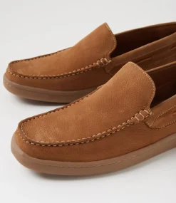 UNCUT Casuals-Casey Tan Nubuck Flat Shoes