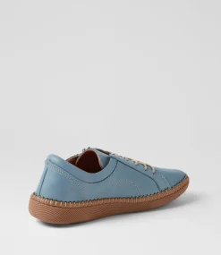 Women DIANA FERRARI Wedges|Flats-Casity Denim Leather Lace Up Flats