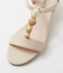 Women SUPERSOFT Comfort|Heels-Cathrine Almond Leather Sandals