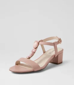 Women SUPERSOFT Comfort|Heels-Cathrine Blush Leather Sandals