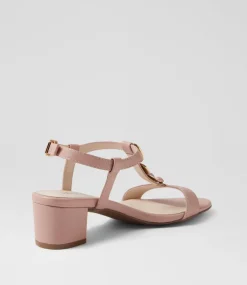 Women SUPERSOFT Comfort|Heels-Cathrine Blush Leather Sandals
