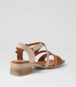 Women DIANA FERRARI Wedges|Heels-Catiee Earth Multi Leather Sandals