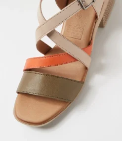 Women DIANA FERRARI Wedges|Heels-Catiee Earth Multi Leather Sandals