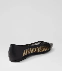 Women I LOVE BILLY Flats-Cayde Black Mesh Flat Shoes