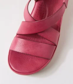Women DIANA FERRARI Heels|Sandals-Cayver Fuchsia Leather Sandals