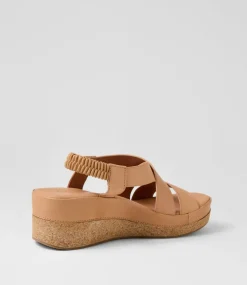 Women DIANA FERRARI Heels|Sandals-Cayver Tan Leather Sandals
