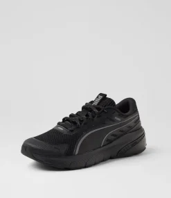 PUMA Sport School Shoes|Junior School Shoes-Cell Glare Junior Black Cool Dark Gray Mesh Sneakers