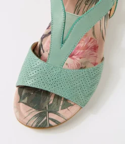 Women COLORADO Comfort|Flats-Chamise Misty Green Leather Sandals
