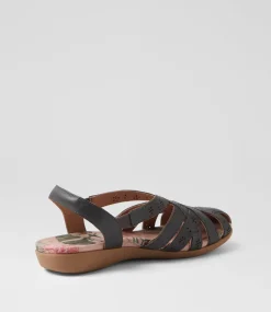 Women COLORADO Comfort|Flats-Charlese Navy Leather Flat Shoes