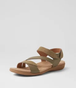 Women COLORADO Comfort|Flats-Cherie Light Green Leather Sandals