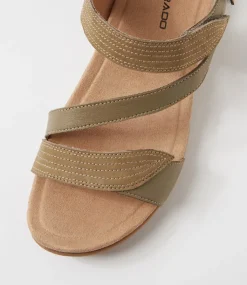 Women COLORADO Comfort|Flats-Cherie Light Green Leather Sandals