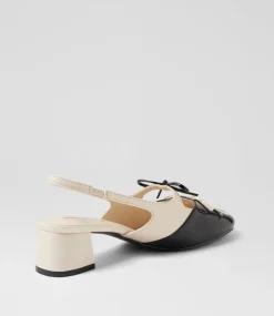 Women I LOVE BILLY Heels-Cherub Black Cream Patent Pu Heels