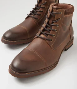 COLORADO Boots|Casuals-Chimney Brown Leather Lace Up Boots