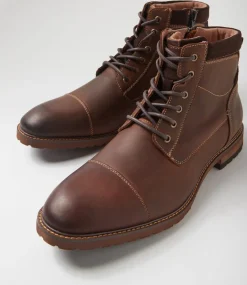COLORADO Boots|Casuals-Chimney Chocolate Leather Lace Up Boots