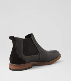COLORADO Boots|Casuals-Chisel Black Leather Chelsea Boots