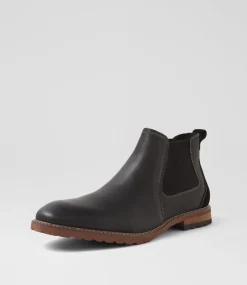 COLORADO Boots|Casuals-Chisel Black Leather Chelsea Boots