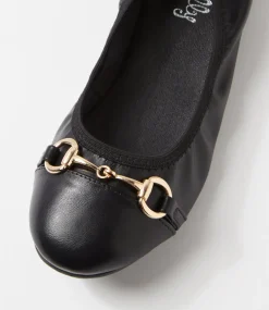 Women I LOVE BILLY Flats-Cilloe Black Flat Shoes