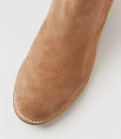 Women TOP END Boots-Cinche Light Choc Natural Suede Elastic Ankle Boots