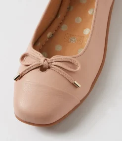 Women SUPERSOFT Comfort|Flats-Clarice Dark Nude Leather Ballet Flats