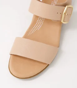 Women SUPERSOFT Comfort|Flats-Clariss Dark Nude Leather Sandals