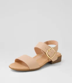 Women SUPERSOFT Comfort|Flats-Clariss Dark Nude Leather Sandals