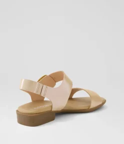 Women SUPERSOFT Comfort|Flats-Clariss Rose Shimmer Leather Sandals