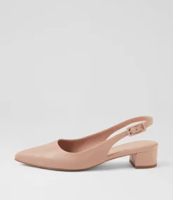 Women DIANA FERRARI Heels-Claytin Dark Nude Leather Heels