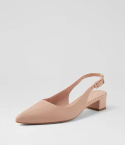 Women DIANA FERRARI Heels-Claytin Dark Nude Leather Heels