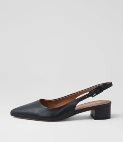 Women DIANA FERRARI Heels-Claytin Navy Leather Heels