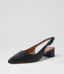 Women DIANA FERRARI Heels-Claytin Navy Leather Heels