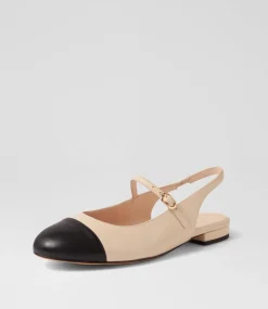 Women DIANA FERRARI Mary Janes|Flats-CLEMEN DF BLACK CREAM LEATHER