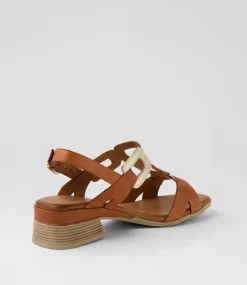 Women DIANA FERRARI Heels|Sandals-Cloclo Tan Leather Sandals