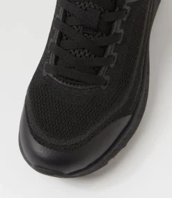 COLORADO Sport School Shoes|Junior School Shoes-Comp Jnr B Lace Black Knit Sneakers