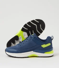 COLORADO Sport School Shoes-Comp Jnr B Lace Navy Knit Sneakers