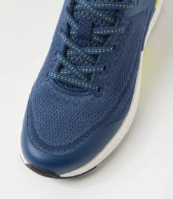 COLORADO Sport School Shoes-Comp Jnr B Lace Navy Knit Sneakers
