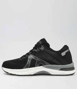 COLORADO Sport School Shoes|Junior School Shoes-Compete Jnr Lace Black White Mesh Sneakers