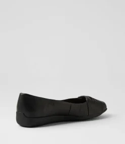 Women SUPERSOFT Comfort|Flats-Connor Black Leather Ballet Flats