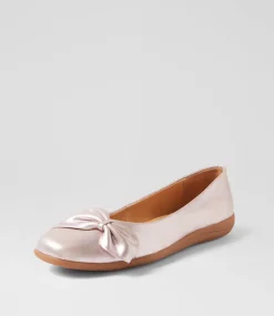 Women SUPERSOFT Comfort|Flats-Connor Light Rose Metallic Suede Ballet Flats