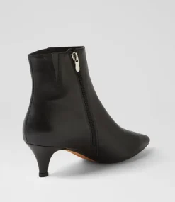 Women DIANA FERRARI Boots-Conoir Black Leather Ankle Boots