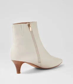 Women DIANA FERRARI Boots-Conoir Cream Natural Leather Ankle Boots