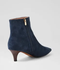 Women DIANA FERRARI Boots-Conoir Navy Dark Brown Suede Ankle Boots