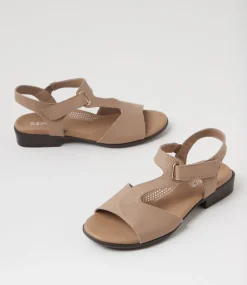 Women SUPERSOFT Comfort|Flats-Coras Light Taupe Leather Sandals
