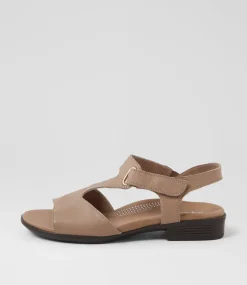 Women SUPERSOFT Comfort|Flats-Coras Light Taupe Leather Sandals