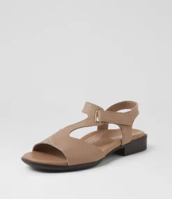 Women SUPERSOFT Comfort|Flats-Coras Light Taupe Leather Sandals