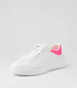 Women SKECHERS Sneakers-Cordova Classic Repeat Business White Hot Pink Sneakers