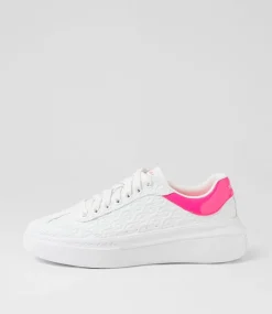 Women SKECHERS Sneakers-Cordova Classic Repeat Business White Hot Pink Sneakers