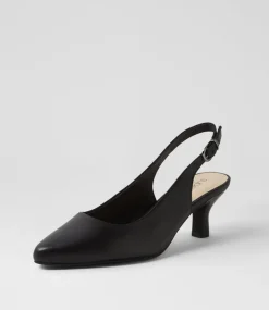 Women SUPERSOFT Comfort|Heels-Coria Black Leather Heels
