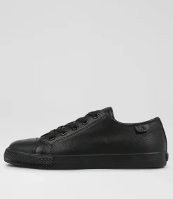 COLORADO Sport School Shoes|Senior School Shoes-Cosmic Black Leather Sneakers