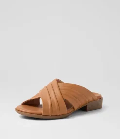 Women SUPERSOFT Comfort|Flats-Cozy Dark Tan Leather Sandals