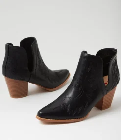 Women I LOVE BILLY Boots-Craayzie Black Ankle Boots